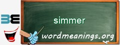 WordMeaning blackboard for simmer